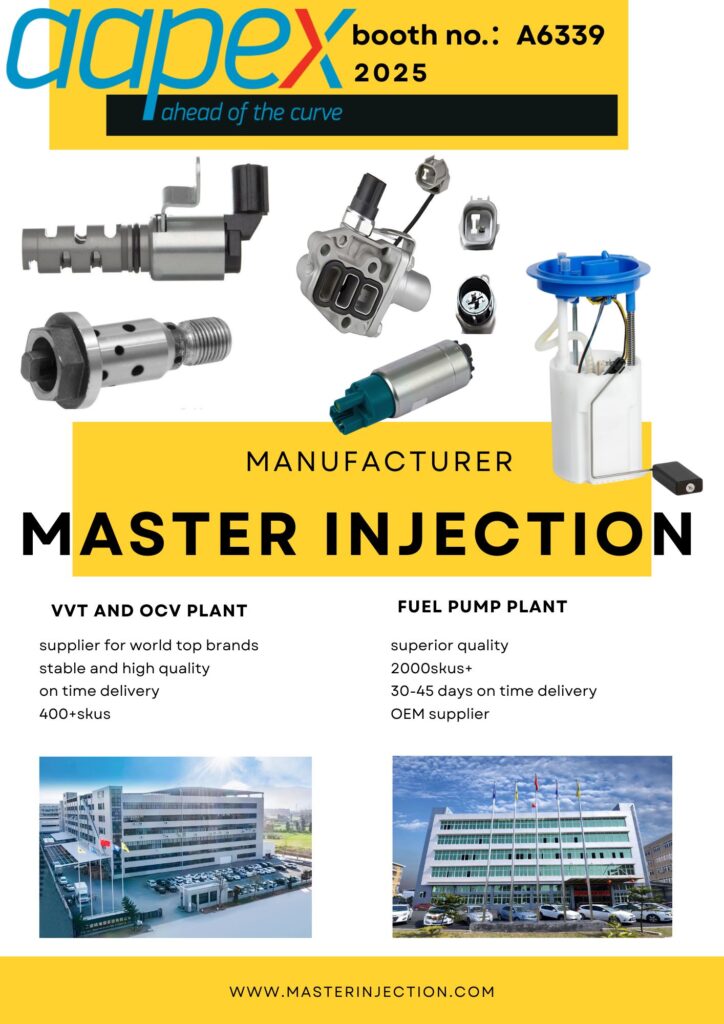 AAPEX 2025 master injection vvt solenoids sprocket fuel pump factory